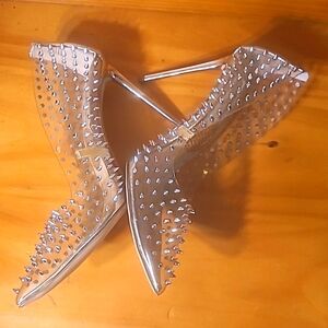 Silvery Spiked Stilettos (AKA Sexy Shoes)